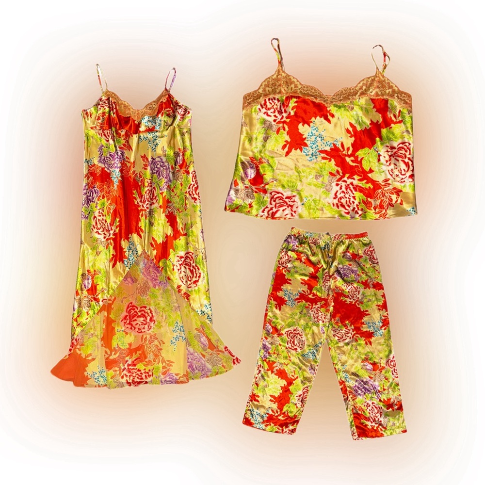 Three piece Delicates lingerie lightweight floral set